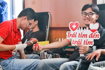 Sinh viên Trường Đại học Sao Đỏ hưởng ứng phong trào hiến máu tình nguyện của thành phố Chí Linh năm 2024