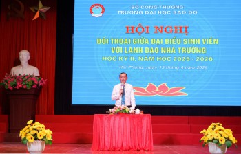 TRƯỜNG ĐẠI HỌC SAO ĐỎ TỔ CHỨC HỘI NGHỊ ĐỐI THOẠI GIỮA ĐẠI BIỂU SINH VIÊN VÀ LÃNH ĐẠO NHÀ TRƯỜNG HỌC KỲ II (2025-2026)