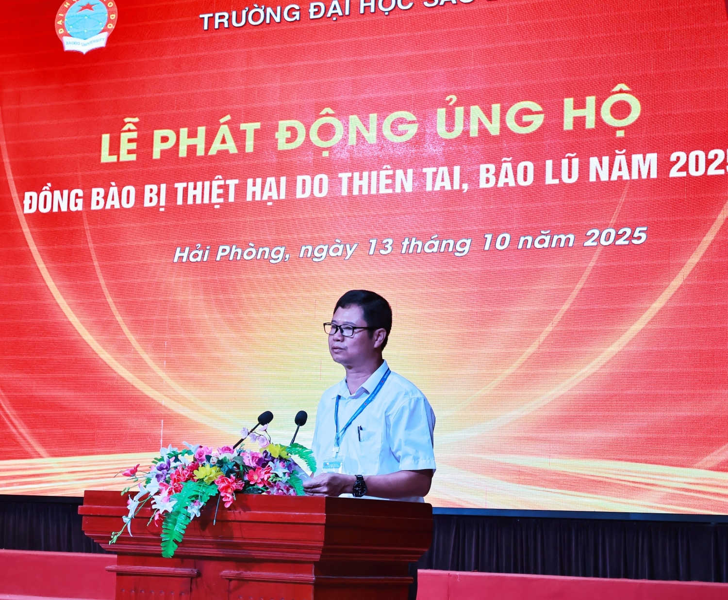 Trường Đại học Sao Đỏ phát động ủng hộ đồng bào bị thiệt hại do thiên tai, bão lũ năm 2025