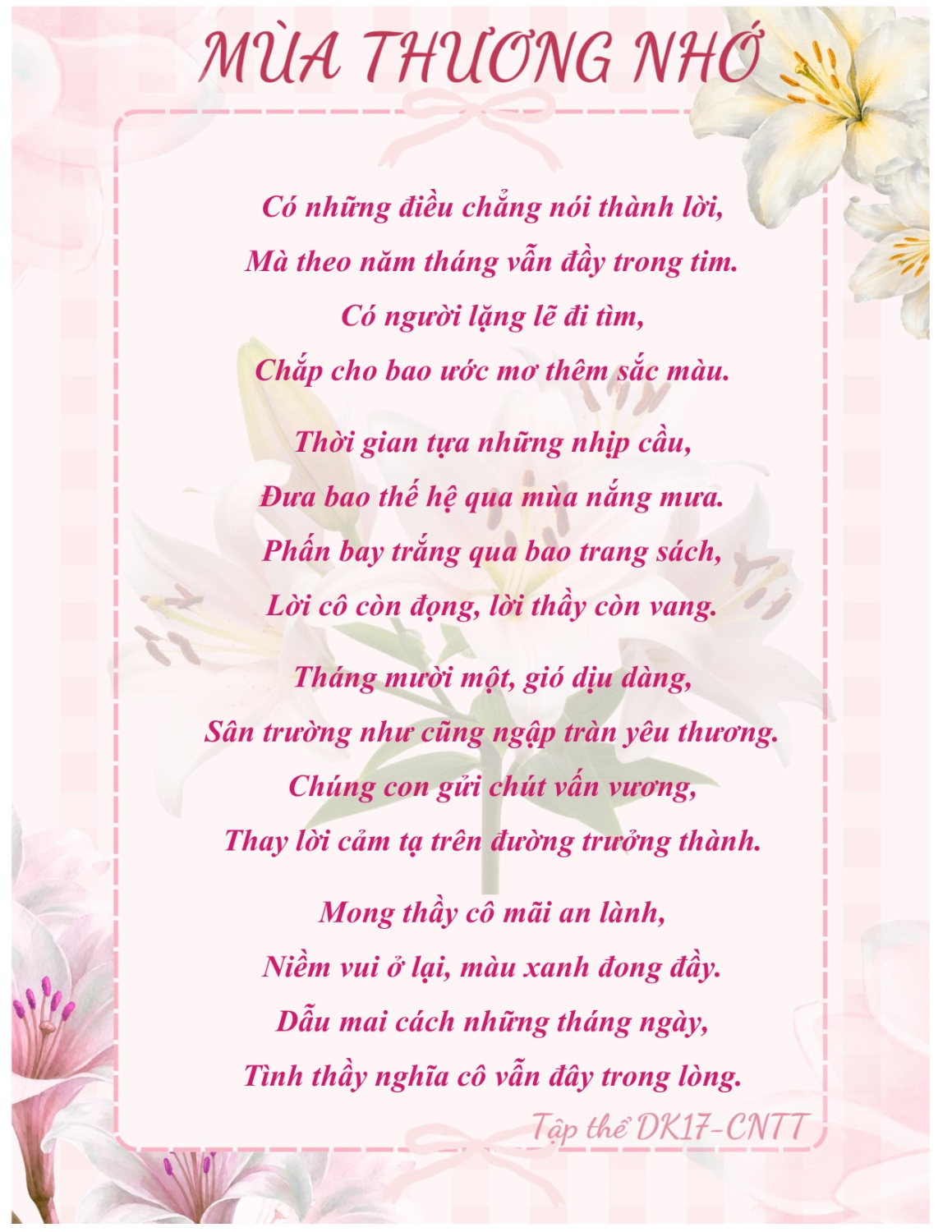17tin Bài 2 Mùa thương nhớ